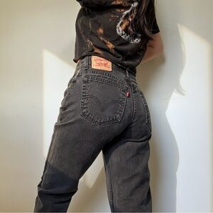 Vintage Levi’s 505 Boyfriend Straight Leg Black Wash Jeans